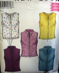 6069 SLEEVELESS SNAP/BUTTON TIED OR NOT VESTS PATTERN 8-18